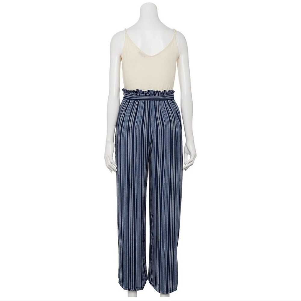 Lily Rose Button Front Paper Bag Jumpsuit - Picture 2 of 11